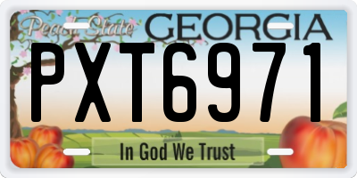 GA license plate PXT6971