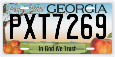 GA license plate PXT7269