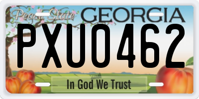 GA license plate PXU0462