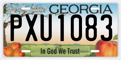 GA license plate PXU1083