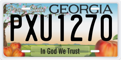 GA license plate PXU1270