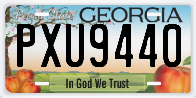 GA license plate PXU9440