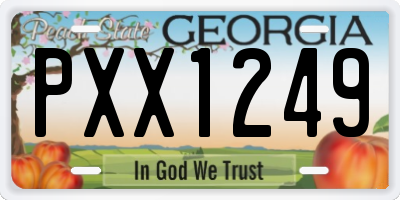 GA license plate PXX1249