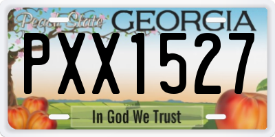 GA license plate PXX1527