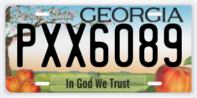 GA license plate PXX6089