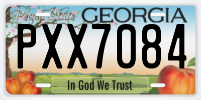 GA license plate PXX7084