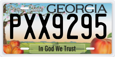GA license plate PXX9295