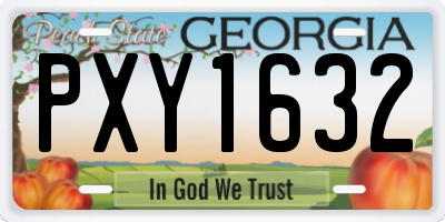 GA license plate PXY1632