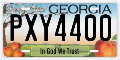 GA license plate PXY4400