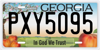 GA license plate PXY5095