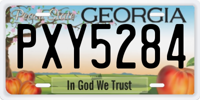 GA license plate PXY5284