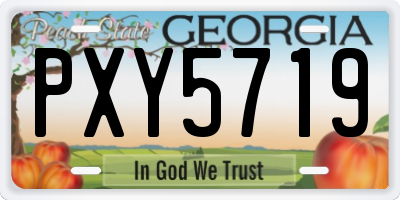 GA license plate PXY5719