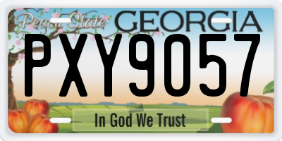 GA license plate PXY9057