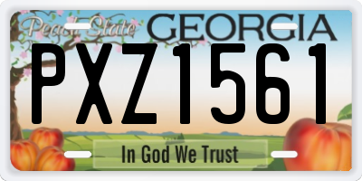 GA license plate PXZ1561