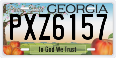 GA license plate PXZ6157