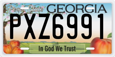 GA license plate PXZ6991