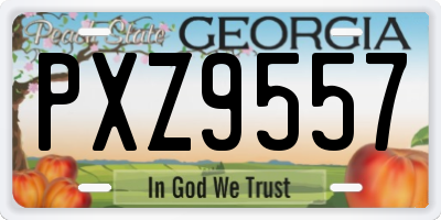 GA license plate PXZ9557