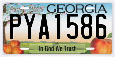 GA license plate PYA1586