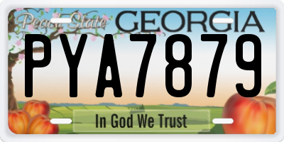 GA license plate PYA7879