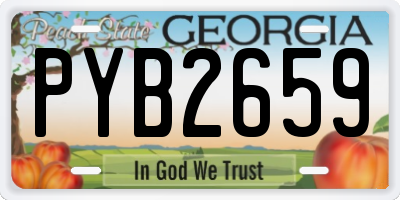 GA license plate PYB2659