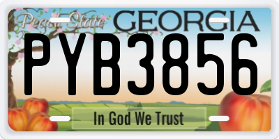 GA license plate PYB3856