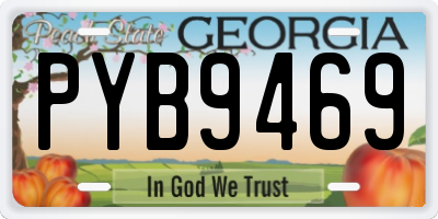 GA license plate PYB9469