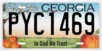 GA license plate PYC1469