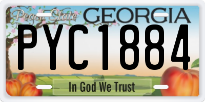 GA license plate PYC1884