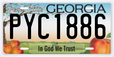 GA license plate PYC1886