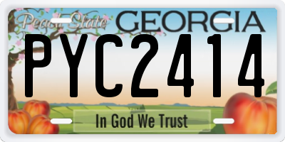 GA license plate PYC2414