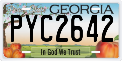 GA license plate PYC2642