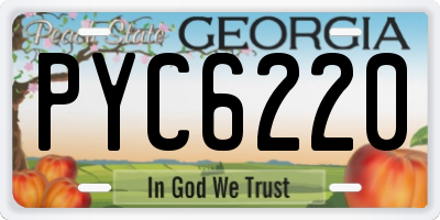 GA license plate PYC6220