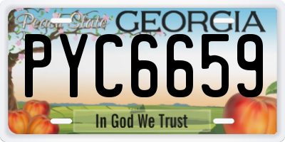 GA license plate PYC6659