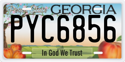 GA license plate PYC6856