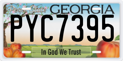 GA license plate PYC7395
