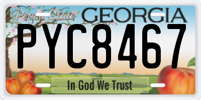 GA license plate PYC8467