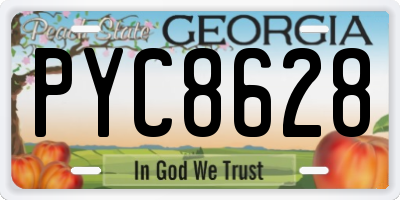 GA license plate PYC8628
