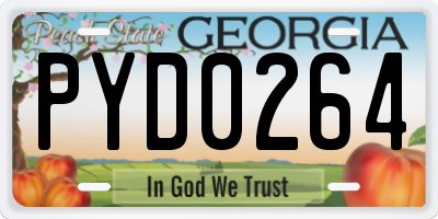 GA license plate PYD0264