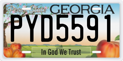 GA license plate PYD5591