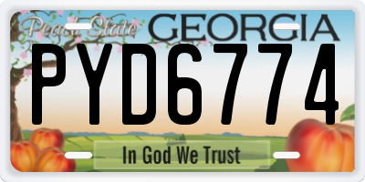 GA license plate PYD6774