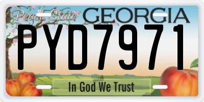 GA license plate PYD7971