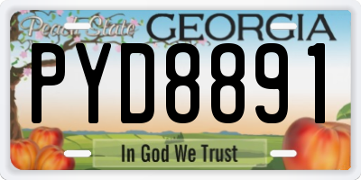 GA license plate PYD8891