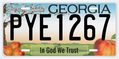 GA license plate PYE1267