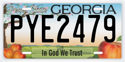 GA license plate PYE2479