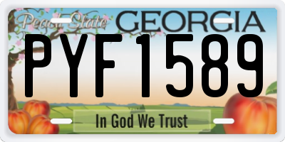 GA license plate PYF1589