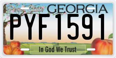 GA license plate PYF1591