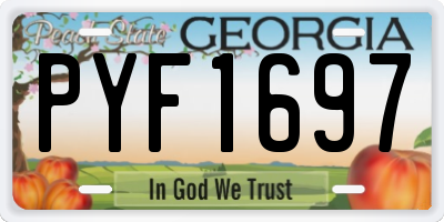 GA license plate PYF1697