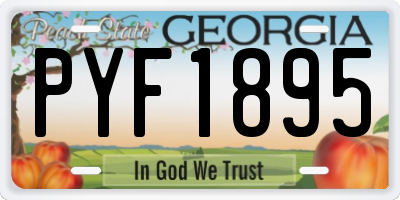 GA license plate PYF1895