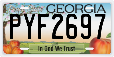 GA license plate PYF2697