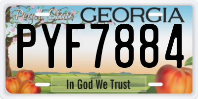 GA license plate PYF7884